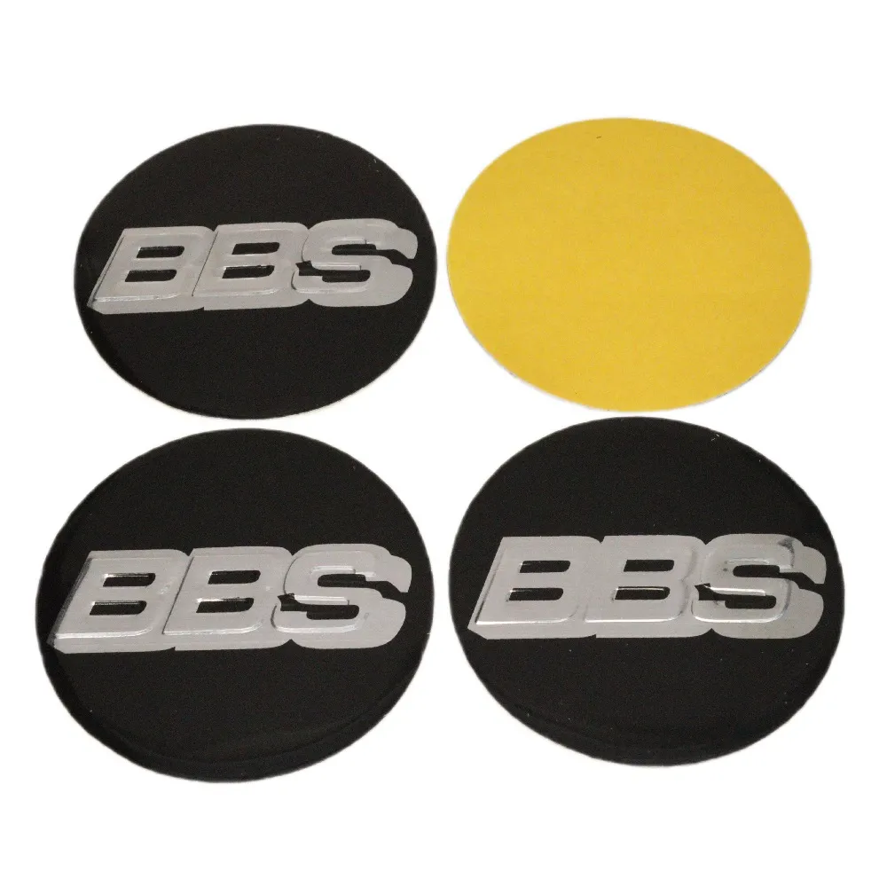 Siyah BBS Jant Göbeği Sticker - 74 mm.