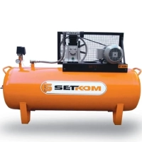 300 Litre 12 Bar 380V Setkom Kompresör Elektrik Panolu 40 300 5,5P