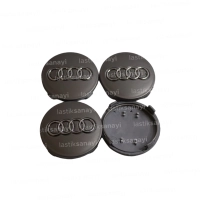 Audi Çelik Jant Göbeği 60x58 mm. Gri (4 Adet)