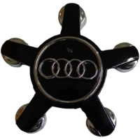 Audi Siyah Beş Kol Jant Göbeği Kapağı 59 mm. (4 Adet)