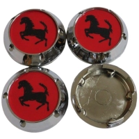 Ferrari Kırmızı Çıkıntılı Jant Göbek Kapağı 67x61 mm. (4 Adet)