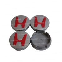 Honda Çelik Jant Göbeği 58x55 mm. Kalın Kırmızı Gri (4 Adet)