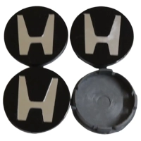 Honda Siyah Gümüş Renk Jant Göbek Kapağı 58x55 mm. (4 Adet)