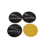 Jaguar Jant Göbeği Stickerı 56 mm.  (4 Adet)