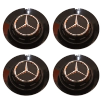 Maybach Siyah Jant Göbeği 145x130 mm. Geçmeli (4 Adet)