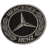 Mercedes Jant Göbeği Sticker 74 mm. Siyah Gri (4 Adet)