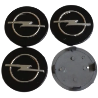 Opel Siyah Jant Göbek Kapağı 65x58 mm. (4 Adet)