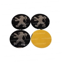 Peugeot Jant Göbeği Stickerı 56 mm.  (4 Adet)